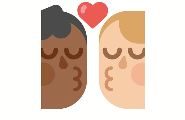 The bride and the groom gave each other a kiss.