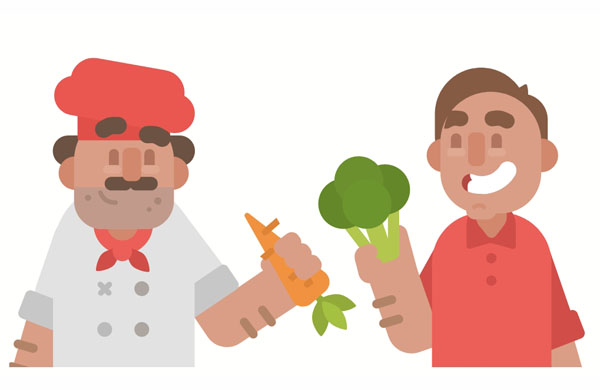 Ben doesn’t eat meat anymore. He has become a vegetarian.  My uncles are vegetarians. They especially like broccoli and carrots.