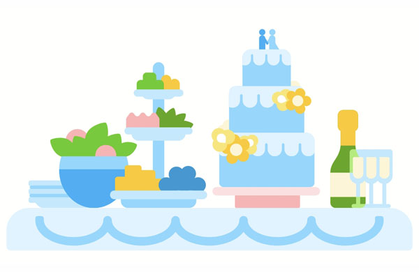 The ceremony is over, let’s enjoy the food!