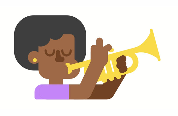 I played the trumpet in my high school band.  I used to play the trumpet every day.  Anna plays the trumpet so loudly!