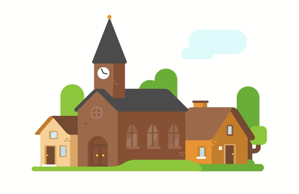 Our house was in a very quiet neighborhood.  My neighborhood had a small church and two houses.  There used to be fewer houses in our town, but many people live here now.  Our grandparents’ house is right next to the church.  I dreamed of living in a small town where my next-door neihbors were my best friends.