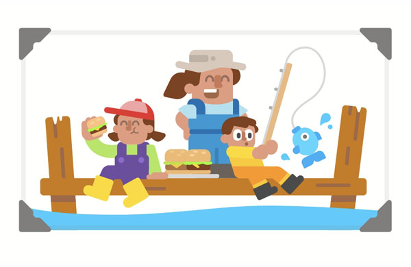 I used to go fishing with my family every summer. I have caught many fish since my childhood.  I just caught one fish at the lake.  We used to play by the stream and get water from it.  Fishing is my family’s favorite outdoor activity!