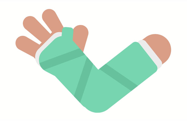 The elbow is a body part. It’s in the middle of the arm.  I had to go to the hospital because I broke a bone in my arm.