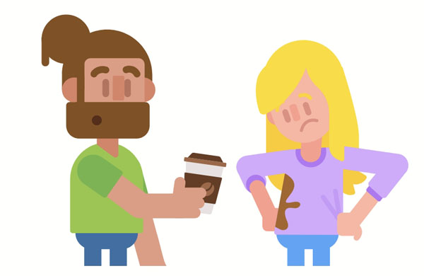 Did Ben spill coffee on your shirt? You may need to clean it up!
