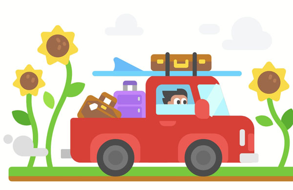 Ben doesn’t like to travel with people, so he always travels solo.  My grandparents live in a different town. I will reach their house in thirty minutes.