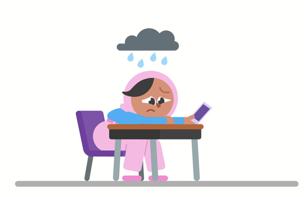 Zari is sad because she feels homesick. She really misses her family.