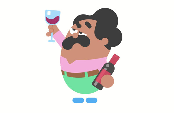 Oscar has given up wine, so he’s not goint to drink it.