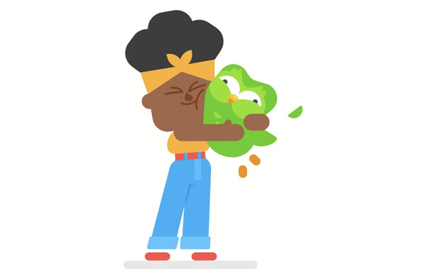 When Bea sees Duo, she puts her arms around him and gives him a hug!