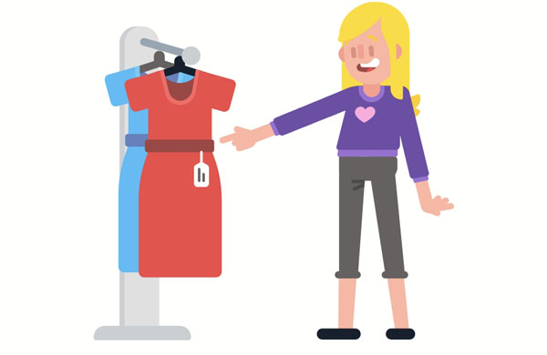 I think the red dress is pretty, but the blue one is ugly.