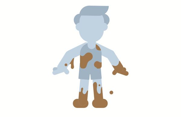 When I played outside in the dirt, my mom always made me take a bath.