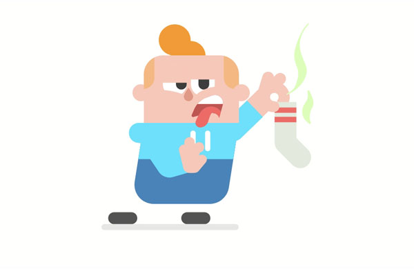 Junior may need to throw away some old socks.