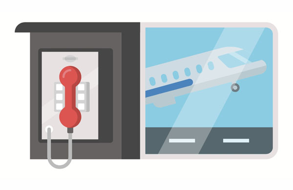 Can’t I use the phone at the airport to order pizza?