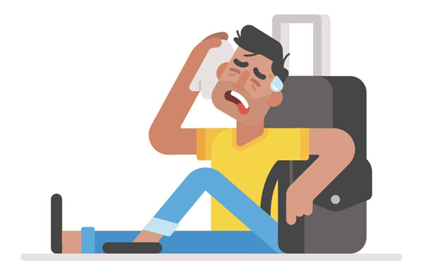 My flight was canceled, so now I have to wait for a new flight.