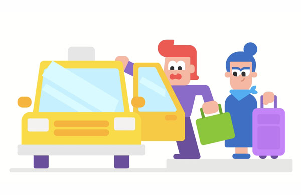 The fastest transportation to the airport is a taxi, right?  We’re getting in the taxi now, and we’ll be there in 30 minutes.