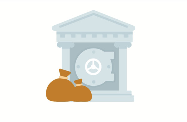 Someone robbed the bank! They took two bags of money and drove away with them.