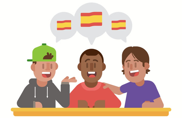 It’s cool to learn Spanish in schools.  It’s common to learn Spanish in school.