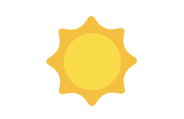 The sun is very bright today.