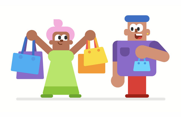 I put your change and receipt in this bag. Have a good day!