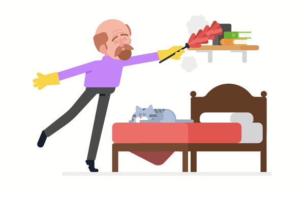 I didn’t use to do housework, but I clean my house often now.