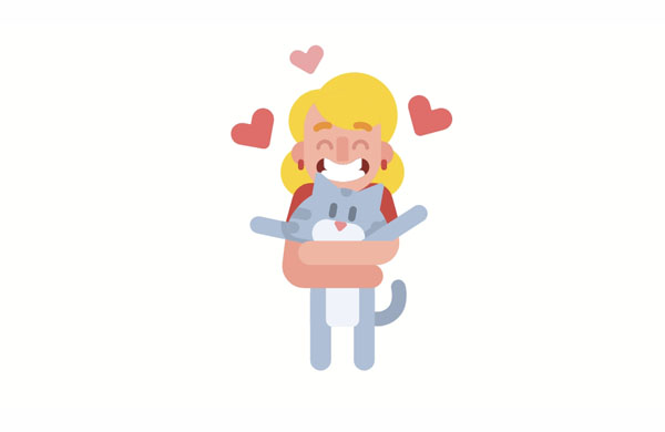 Carolina hugs her cat every day. Anna loves to put her arms around her cat and hug her for a long time.