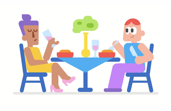 For their first date, Mary and Peter went to a really nice restaurant.  One of our traditions is to go out for a romantic meal every year on our anniversary.