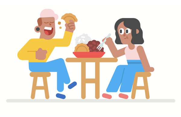 We had lunch together for our first date.