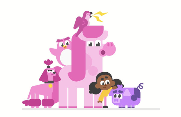 Look at that pink parrot on top of the horse!