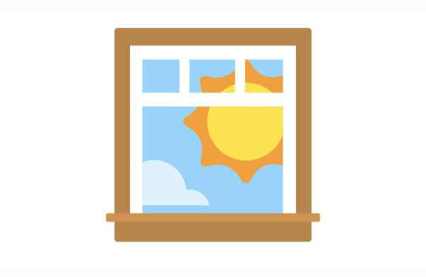 This room gets too bright! I should get some curtains for the window.