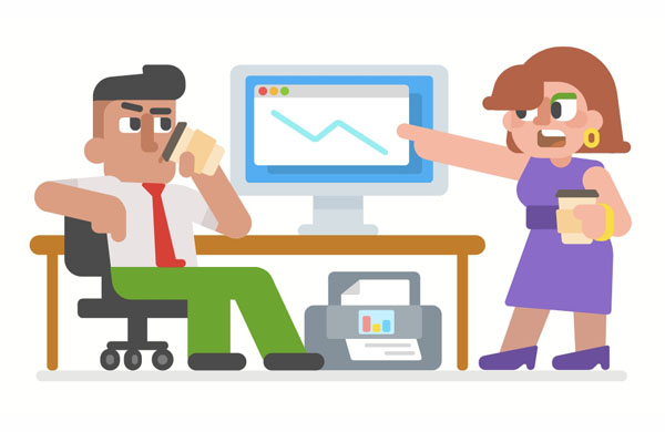 We usually have monthly meetings at our company.  Our sales numbers continue to go down. This is a serious issue!