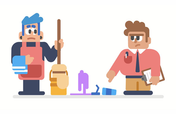 My boss is a very serious person. He sometimes makes me nervous.