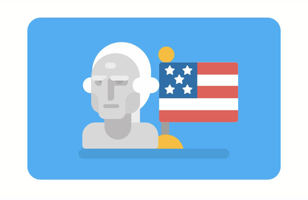 There is a sculpture of George Washington in our classroom. He was the first president of the United States.