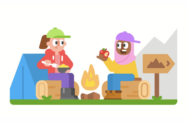 I always sleep well in tents. How about you?  At dinner, we covered ourselves up because the mosquitoes were annoying us.