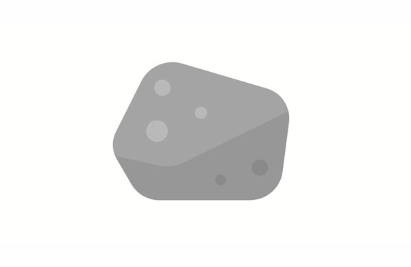 I found a small stone next to the big rock.