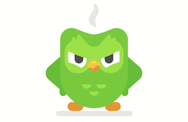 His face looks very serious.