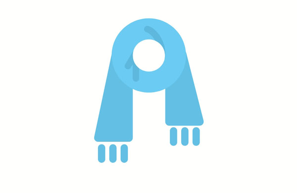 My friend is good at tying a scarf, but I’m not.