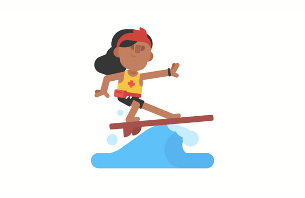 I love it when the waves are big because I can go surfing.