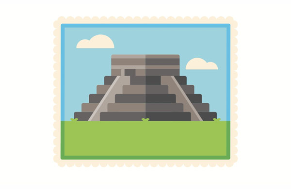 While we were hiking, we saw an ancient pyramid. It was probably 2000 years old!