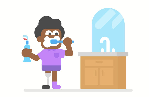 When I brush my teeth, I put a lot of toothpaste on my toothbrush.