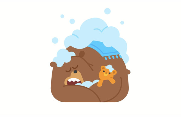 Don’t worry. The bears in this mountain are very gentle. They won’t bother us.