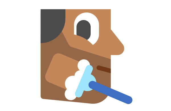 Our boss doesn’t let us have beards at work, so I shave my face every day.