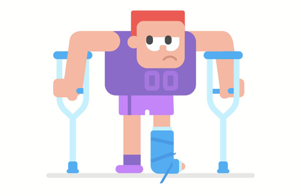 Ben seriously hurt his leg at the soccer match, but the doctor says he’ll get better.