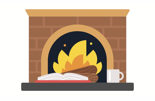 A fire makes a room warmer. It’s perfect in the winter!