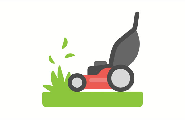 Our new backyard has a lot of grass, so it’s a lot of work.