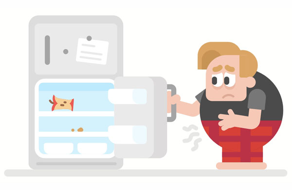 I don’t wat to go out, so I’m going to order food for delivery.  In the past week, someone has been eating all my food!