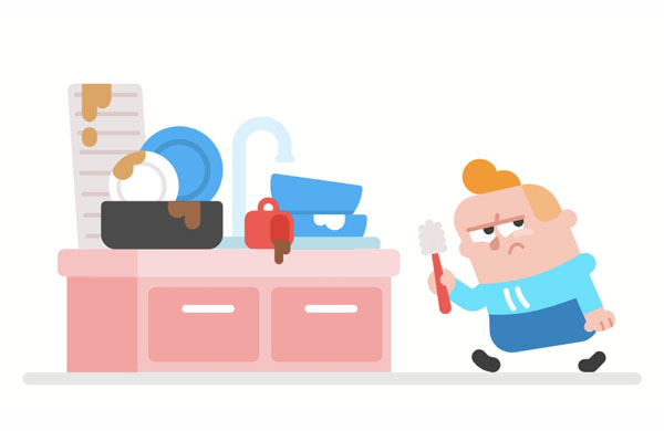 Junior doesn&rsquo;t mind other housework, but doing the dishes is&nbsp;his worst nightmare!