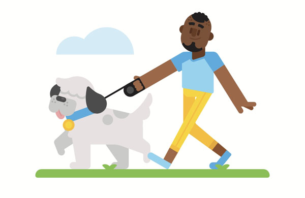 I appreciate David taking the dog for walks. The dog appreciates it too!