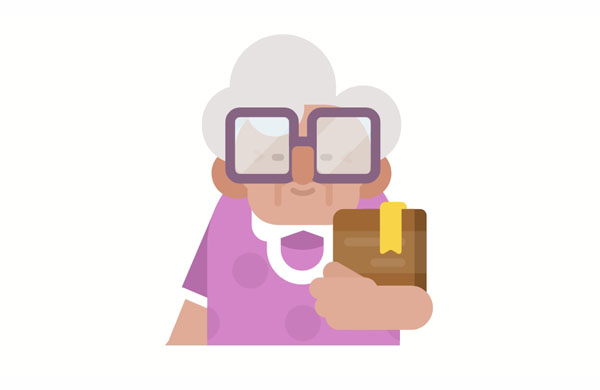 My grandma always has such a positive attitude, and she loves her job at the library!