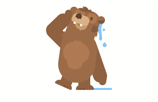 Has that bear been swimming? He looks a bit wet.