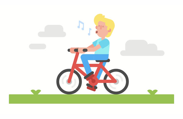 I often go cycling around the park. It’s my favorite type of exercise.