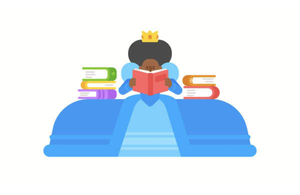 Besides dancing, the princes also enjoys reading.  The queen only reads fiction because she thinks it’s interesting.